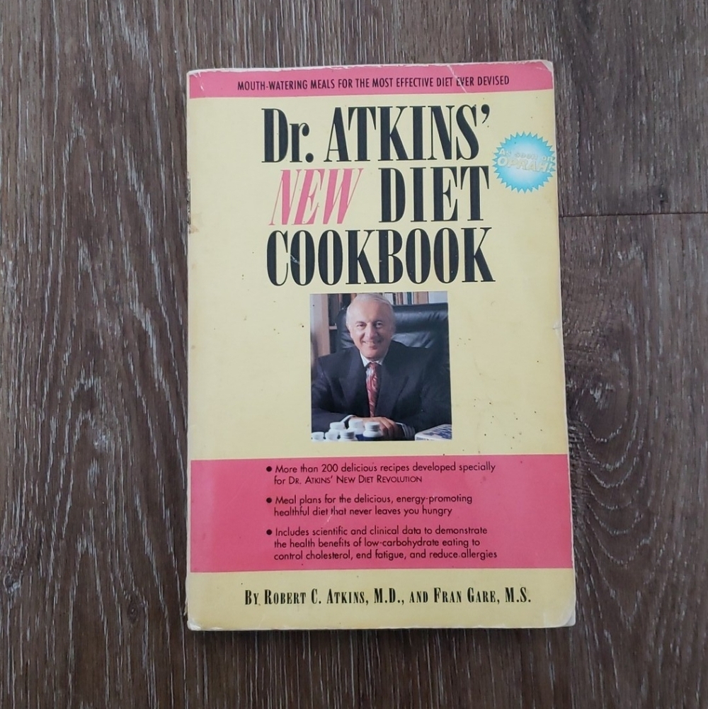 Vintage 1997 Dr. Atkins Diet Cookbook, Keto Low Carb Recipes